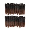 QUEENTAS 3 Packs Short Crochet Hair for Women 10inches 6MM Brown Short Curly Crochet Small Toni Curl Carrie Curl Tapered Cut Yanky Twist Crochet Hair Synthetic Hair Extensions(Black/Brown)