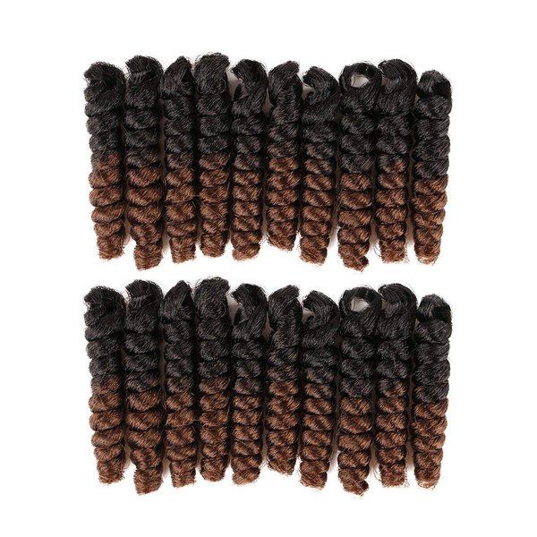 QUEENTAS 3 Packs Short Crochet Hair for Women 10inches 6MM Brown Short Curly Crochet Small Toni Curl Carrie Curl Tapered Cut Yanky Twist Crochet Hair Synthetic Hair Extensions(Black/Brown)
