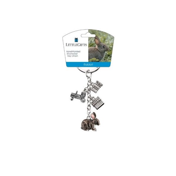 LittleGifts Key Chain, Rabbit Farm Animal