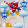 BIEUFBJI 42" Fighter Jet Airplane Ballons Cartoon Airplane Birthday Party Decorations Airplane Aviator Adventure Themed (7Pcs)