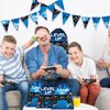 Nosiny 72PCS Video Game Party Favors Birthday Include 24 Video Game Goodie Drawstring Bags 24 Silicone Bracelet 24 Controller Keychain for Kids for Party Supplies(Fresh, Blue)