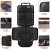 Car Seat Protector, 1 Pack, Thickest Padded 600D Fabric Padding, Waterproof, Durable, Anti Slip Backing, Child Seat Protection, Suitable for Babies, Toddlers, Children（Black）