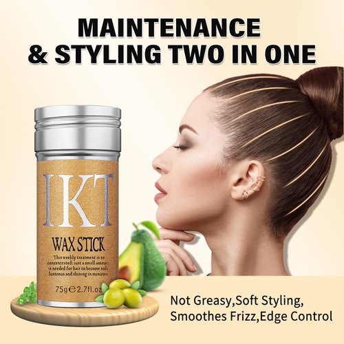 Pink Edge Brush 4 Pcs, Hair Wax Stick for Flyaway, Slick Back Hair Brush for Smooth, Teasing Brush for Add Volume, Rat Tail Combs for Parting