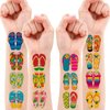 Generic 100 PCS Flip Flop Tropical Beach Theme Summer Birthday Party Decorations Favors Decor Supplies Tattoos Stickers for Boys Girls School Classroom Prizes Rewards