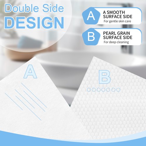 GRANNY SAYS Disposable Face Towel, Face Towelettes Disposable Biodegradable, 50 Count Extra Thick Soft Face Towels, Clean Skin Towels for Remove Makeup, Facial Cleansing, Nursing, Travel, 10"×12"