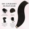 MAXITA Tape in Hair Extensions Human Hair Dark Brown 18 Inch 50g 20pcs Remy Human Hair Extensions Straight Seamless Real Hair Extensions Tape in Skin Weft Hair Extensions for Women