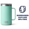 YETI Rambler 24 oz Mug, Vacuum Insulated, Stainless Steel with MagSlider Lid, Seafoam