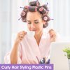 Molain 90 Pcs Brush Roller Pick Plastic Hair Roller Pins Brush Hair Rollers Pins Hair Curler Roller Pin for Hair Curling Styling Accessories Hair Roller Locking Tools