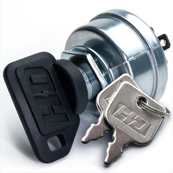 HD Switch Replaces Sears Craftsman, Poulan 532140301, 140301 Starter Ignition Switch w/Soft-Grip Umbrella Key Upgrade - 3 Keys & Free Carabiner