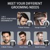 7d24hcare Beard Trimmer for Men - 5 in 1 Kit Electric Razor, Nose Hair Trimmer with LED Display, Cordless Mustache Body Face Grooming Kit, Waterproof Rechargeable Beard Shaver