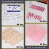50 Set Disposable Nail Supplies Kits,Professional Manicure Press On Nail Tool Kit With Nail File ,Nail Buffer,Adhesive Tabs,Nail Glue,Sticks, Prep Pads,Bags,Instruction Cards for Nail Business(Black)