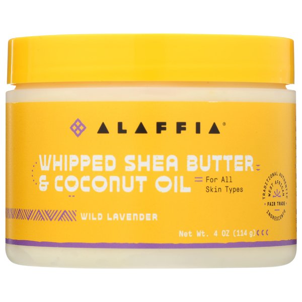 Alaffia, Coconut Oil Whipped Shea Butter Wild Lavender, 4 Ounce