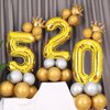 40 Inch Gold Number Balloons, Helium Mylar Foil Number Balloons for Birthday, Number 5 Balloon for 5st Birthday Decorations for Kids, Anniversary Party Decorations Supplies