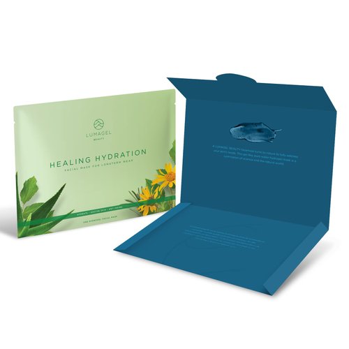 Lumagel Beauty - Ultra Hydrating Hydrogel Sheet Mask with Arnica, Aloe & Hyaluronic Acid, Cools & Soothes Skin, Redness Relief for Face, Paraben Free