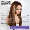 Lemoda Full 13x6 Highlight Straight Lace Frontal Human Hair Wigs 250% Density Medium-length Ombre P4/27 Piano Color Bob Wigs 12A HD Transparent Lace Wig For Women Pre Plucked Natural Hairline 16Inch