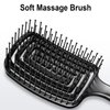 Hair Brush, Professional Curved Vent Styling hair brush, Dries Faster, Serrated comb for detangling,Ultra Soft Bristles and Relaxed Handle for Effortless Detangling, For Curly,Straight,Dry hair.