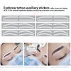 6 Pairs Eyebrow Tattoo Auxiliary Stickers Disposable Adhesive Eyebrow Template Sticker Women Disposable Adhesive Eyebrow Template Sticker (6 Pairs Brow Stickers)
