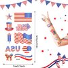 20 Sheets Fourth of July Temporary Tattoos for Kids Adults Patriotic Temporary Tattoos stickers Red White Blue 4th of July tattoos for Independence Day Memorial Day Labor Day