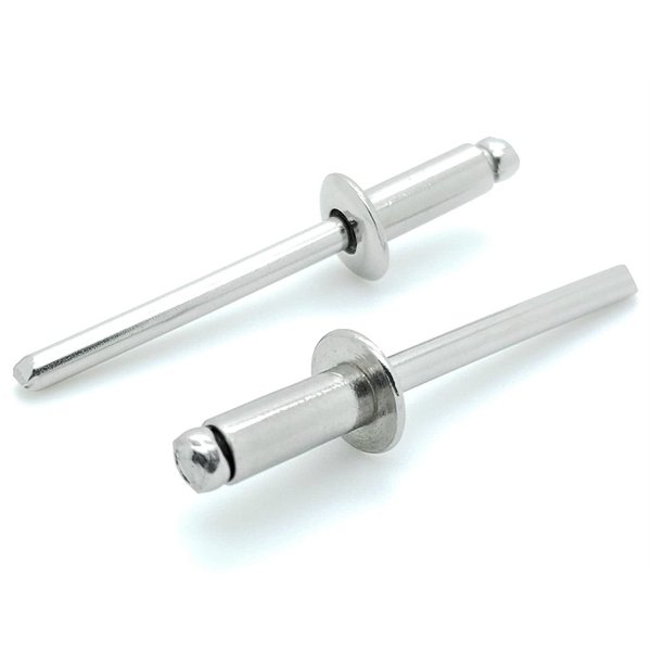 100 Qty 304 Stainless Steel Blind Rivets (#6-4) 3/16" Diameter x 1/4" Grip (BCP178)