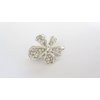Generic Small flower crystal alligator hair clip for fine thin hair (Clip quantity: 2 clips), 1 Count (Pack of 1)