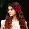 Topbuti 2 Pack Rose Flower Hair Clip Comb Wedding Floral Clips Hairpin Mexican Hair Accessories for Woman Girl Halloween Valentines Mother's Day Flamenco Dancer (Red)