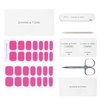 DANNI & TONI Semi Cured Gel Nail Strips (Hot Pink) Gel Nail Wraps Neon Pink Solid Color 28 Stickers