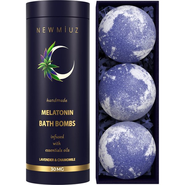 Sleep Well Bubble Bath Bombs - Melatonin Bath Bombs Infused Lavender and Chamomile - Essential Luxurious Bath Additives for Dry Skin Nourishment - Elevate Your Bathing Ritual with Our Relaxation Set