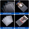 200 Card Sleeves Top Loads for Cards, Arjiekwei 3"X4" Baseball Card Protectors Hard Plastic, Premium Toploads Card Holder for Trading Sports Football Game Cards (100 Hard Sleeves + 100 Soft Sleeves)