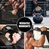 Weight Lifting Wrist Straps, Double Layer Leather Hand Grip Deadlift Straps with Padded Wrist Support for Weightlifting and Workout Adjustable Neoprene Gym Accessories Hooks for Men and Women (Pair)
