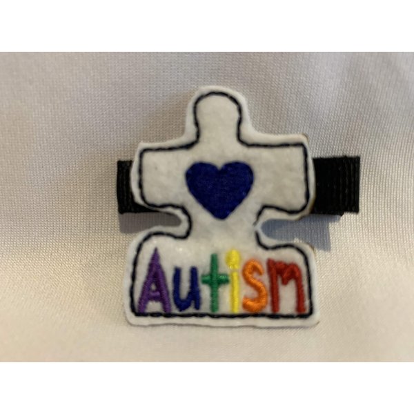 Autism Awareness Hair Clip, Puzzle Piece, Girls Hair Accessories