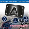3148 Curved Laydown License Plate Mount with Frame Compatible with Harley Davidson 3 Hole Mount (Black)