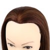 Stancia Mannequin Head Human Hair 50cm, Hair Mannequin 100% Human Hair, Manikin Head Training Doll Head, Cosmetology Mannequin Head for Hairdresser Barber Student (Table Clamp Included)