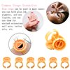 Gold Glue Rings for Eyelash Extension,300PCS Smart Eyelash Glue Rings,Disposable Eyelash Glue Holder flower Glue Cups Rings, Round Lash Rings Lash Glue Holder False Eyelashes Lash Extension Supplies