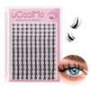 uCoolMe Fairy Lash Clusters 8-18mm False Eyelashes Clusters - WideSpan Eyelash Clusters Wet-Look Manga DIY Lash Extensions - Individual Fake Eyelashes Clusters Lash Clusters with Invisible Lash Band