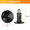 Simple Deluxe 25W/40W/50W/60W/100W/150W Ceramic Heat Emitter Reptile Heat Lamp Bulb No Light Emitting Brooder Coop Heater for Amphibian Pet & Incubating Chicken, Black/2-Pack, 50W