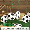 30 Pcs Soccer Ball Hanging Swirls Soccer Party Decorations Soccer Garland Soccer Party Supplies for Boys Kids Birthday Baby Shower Sports Themed Party Decoration One Sided Printing