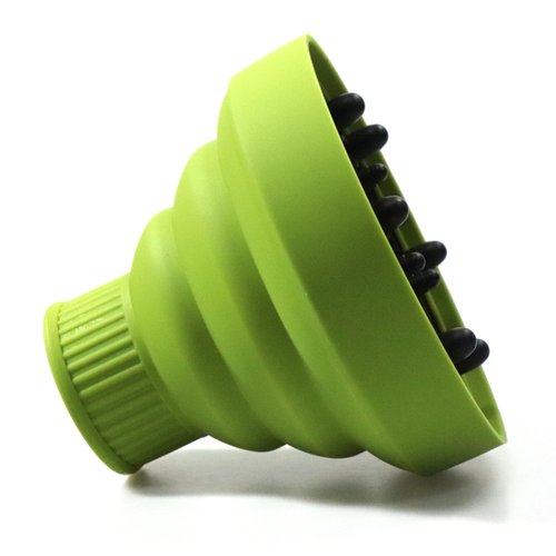 Collapsible Hair Diffuser Attachment for Hair Dryers, Portable Silicone Diffuser for Curly Hair, Universal Fit 1.57-1.99 Inch Nozzle, Ideal for Travel, Salon, and Home Use (cyan)