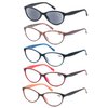 HEEYYOK Reading Glasses Women 1.75 5-Pack,Beautiful Women Readers,Quality Spring Hinge Colorful Inculding Sun for Reading Outdoors