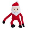 ZippyPaws Holiday Crinkle - Squeaky Plush Dog Toy (Santa, Small)