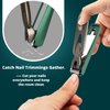Nail Clippers Set-3 Pack,Fingernail Clippers& Toenail Clipper for Men,Wowen,Nail Clippers with catcher,Nail Cutter for Thick Toe Nails,Stainless Steel Ultra Sharp Sturdy