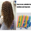 18Pcs Plastic Spiral Hair Perm Rod for Medium/Long Hair Barber Hairdressing Hair Rollers Styling Curling Perm Rod Hair Curler Salon Tools for Women Ladies Girls (7.3 Inch)