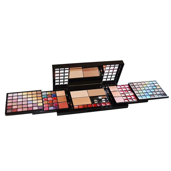 Cameo All in One Makeup Kit (84 Eyeshadows,12 Lip Glosses,6 Blushes,1 Lip Liner Pencil,4 Applicators,26 Lip Colors,6 Body Glitters,3 Pressed Powders,1 Eyeliner Pencil,1 Brush)
