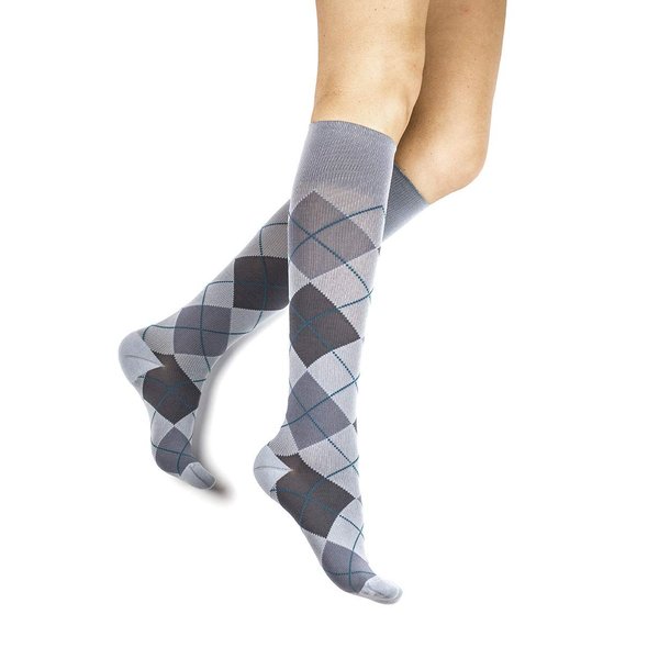 Rejuva 15-20 mmHg Graduated Compression Socks, Argyle Pattern, Men/Women