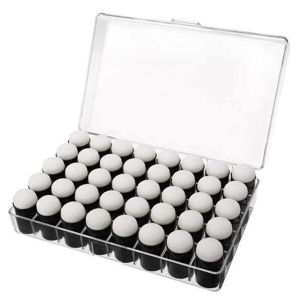 40 Pcs Finger Sponge Daubers with Storage Box for Painting Chalk Ink Card Making Drawing