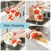 Kcldeci Poppy 6 Pieces Kitchen Dish Cloths Poppies Flower Floral Washable Cleaning Cloth Absorbent Dish Towels for Washing Dishes Wipe Glass Home Kitchen Household Supplies