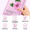 Jakuva 12PCS Deeply Moisturizing Facial Masks,Collagen Face Mask Facial Patches for Anti-Aging,Anti Wrinkle & Face Skincare,Firm Skin Softening Facial Pads,Rose Pink