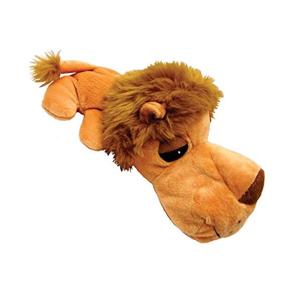 My Poochie's Paradise Dog Toy Super Cute Stuffed Plush Poly FatHedz Squeaker Choose Animal Design 11" (Lion)