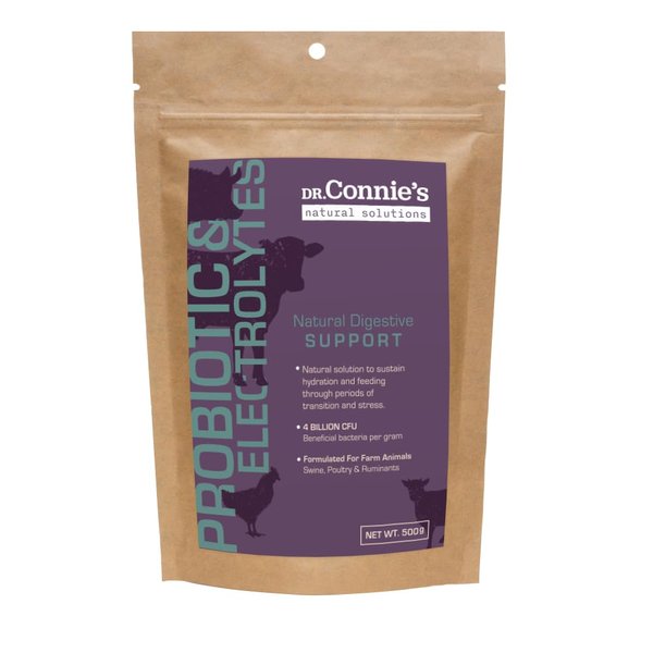 Dr. Connie's Probiotic + Electrolyte for Farm Animals | Supplement to Support A Healthy Gut | Veterinarian Formulated