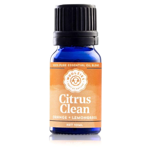 Woolzies 100% Pure & Natural Citrus Clean Essential Oil Blend |Orange & Lemongrass Therapeutic Grade | Use with Wool Dryer Balls or Oil Diffuser 1 Fl OZ (0.33 Fl Oz)
