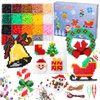 Christmas Fuse Beads Kit, 7000PC 5MM Melty Beads Set, Iron Melting Beads Christmas Craft Kit with Pegboards,Ironing Paper, 34 Christmas Patterns, Arts and Crafts Set for Boys Girls Christmas Birthday